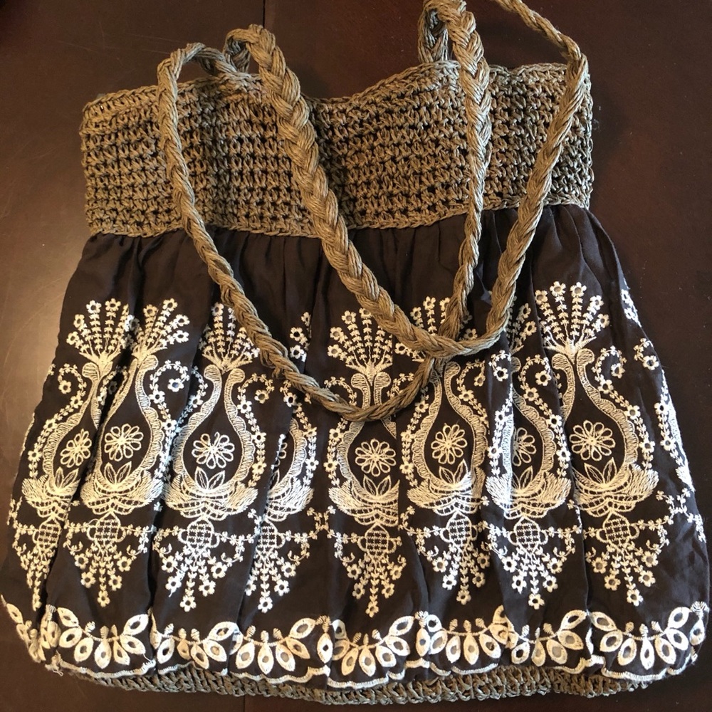 Cappelli Straw Purse brown